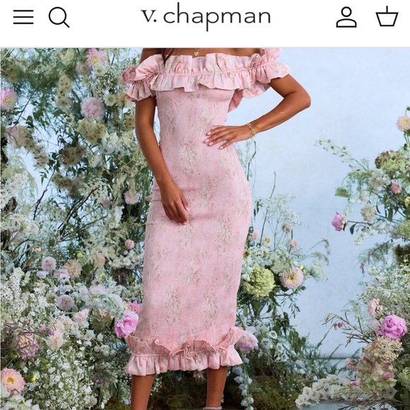 V. Chapman Dresses & Skirts - V. Chapman The Lilac Dress in Light Pink Tapestry Rose